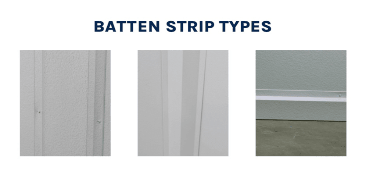 the three different types of batten strips diagram
