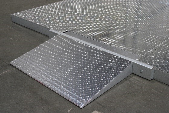 Metal Ramp For entrance into walk-in coolers and freezers that have a lip or raised entrance floor