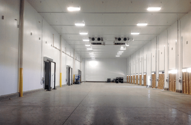 Empty Cold Storage Warehouse made with EPS insulated metal panels